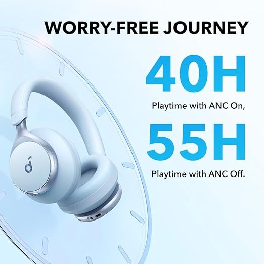 soundcore by Anker,Space One,Active Noise Cancelling in Ear Headphones,2X Stronger Voice Reduction,40H ANC Playtime,App Control,Ldac Hi-Res Wireless Audio,Comfortable Fit,Clear Calls,Bluetooth 5.3 - Image 2