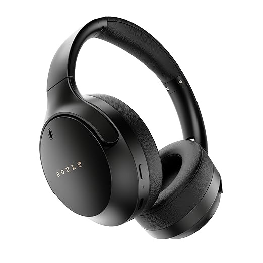 Q Over Ear Bluetooth Headphones with 70H Playtime, 40mm Bass Drivers, Zen™ ENC Mic, Type-C Fast Charging, 4 EQ Modes, Bluetooth 5.4, AUX Option, Easy Control, IPX5 headphones wireless with mic (Black)